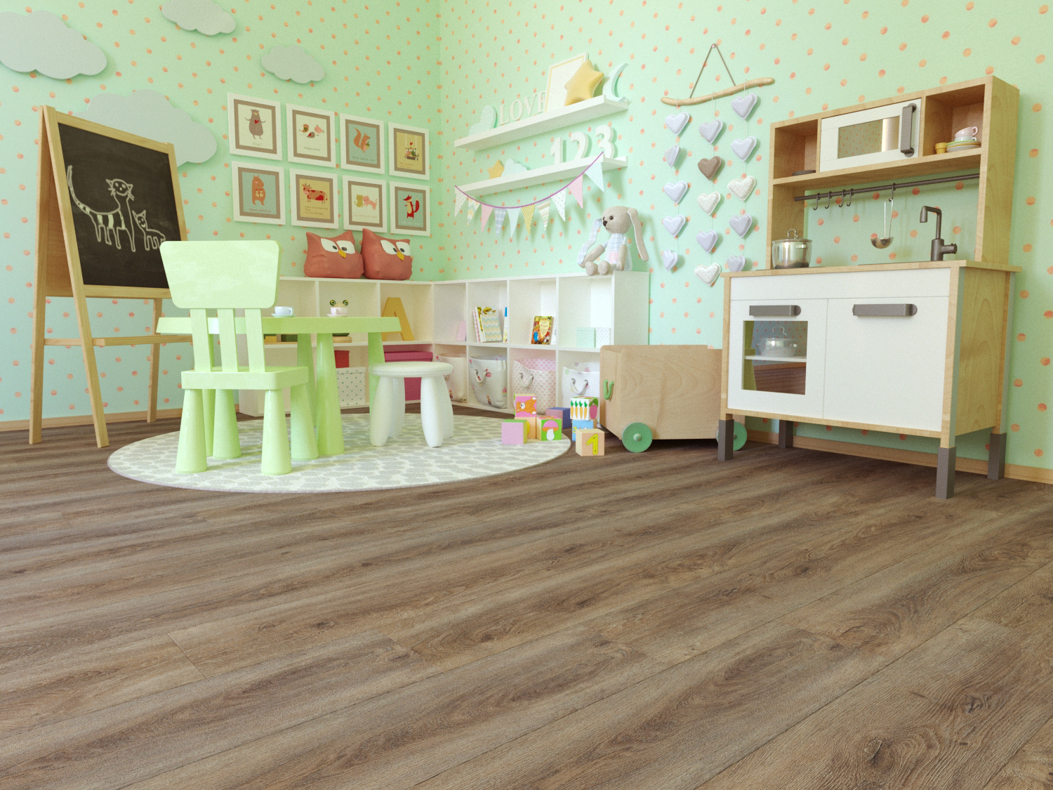 Кварцвиниловый SPC ламинат Art East Art Stone Ясень Аскольд 116-ASP 1220×183×6 фото в интерьере